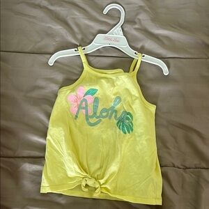 Yellow and Pink Camisole with Tropical Graphic